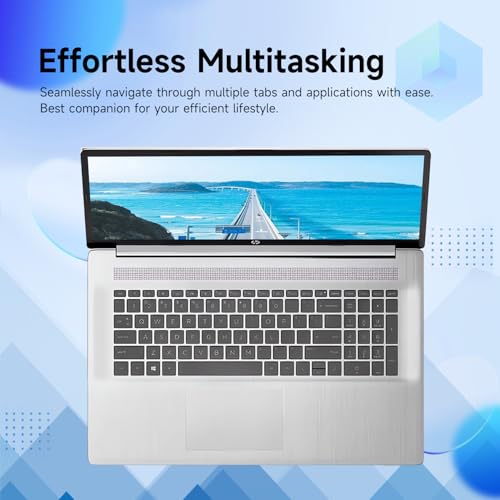 HP Premium 17.3" Touchscreen Laptop, 8-Cores Intel Core i3-N305, 32GB RAM, 128GB eMMC + 1TB SSD, Webcam, HDMI, Wi-Fi 6, Windows 11 S, Silver