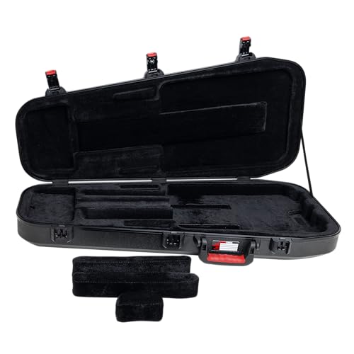 Gator Cases Molded Flight Case for Strat/Tele Style Electric Guitars with TSA Approved Locking Latch, (GTSA-GTRELEC)