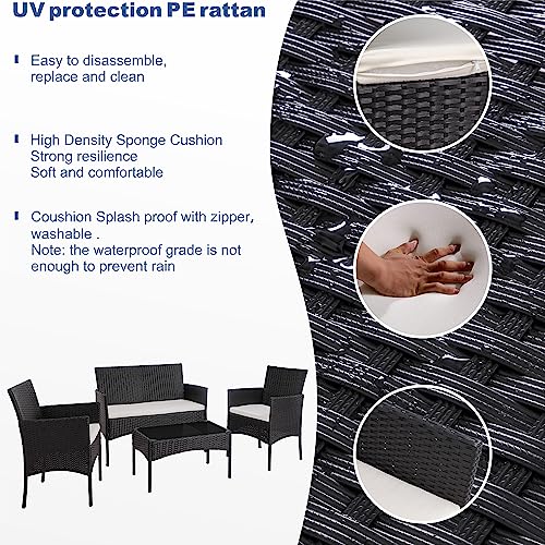Shintenchi 4 Piece Outdoor Patio Furniture Sets