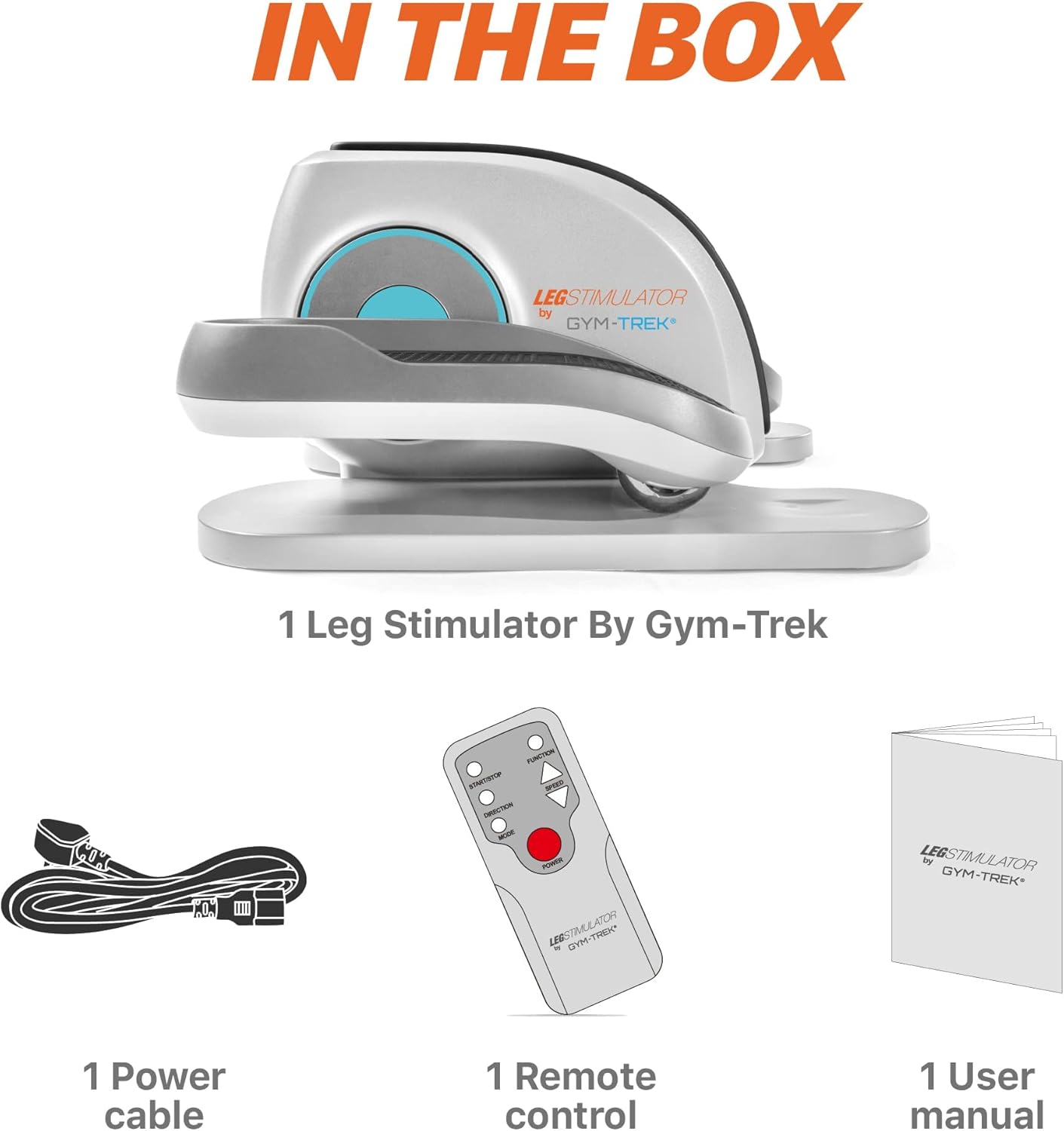 LegStimulator Seated Under Desk Elliptical Electric Machine w Remote Control Portable Trainer Pedal Exerciser LCD Monitor Compact Trainer for Home &