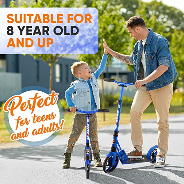 Hurtle Scooter &ndash; Scooter for Teenager &ndash; Kick Scooter &ndash; 2 Wheel Scooter with Adjustable T-Bar Handlebar &ndash