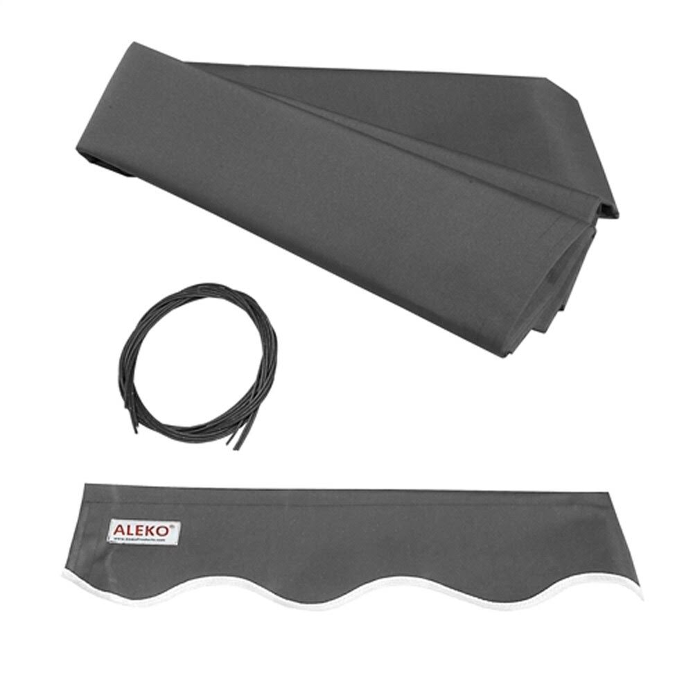 Aleko AWM6.5X5GY80 Retractable Patio Deck Awning Motorized 6.5 x 5 ft Grey