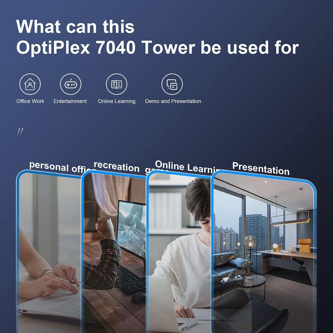 Dell PC Tower Computer OptiPlex 7040 Desktop, i5 6500 3.20GHz,32GB DDR4 Ram 512GB M.2 NVMe M.2 SSD, 1TB HDD, Built-in WiFi 6E AX210