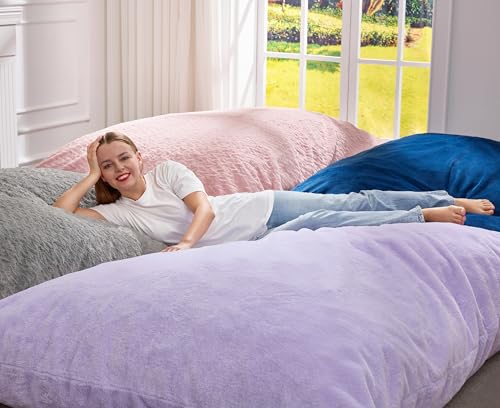 Hobestluk 3 in 1 Bean Bag Chair Giant Bean Bag Chairs Convertible Bean Bag Floor Cushion with Machine Washable Cover