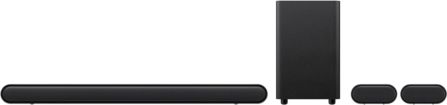 TCL 5.1ch Sound Bar with Wireless Subwoofer (S4510, 2023 - Model), Built-in Center Channel, 2 Rear Surround Sound Speakers, Dolby Audio