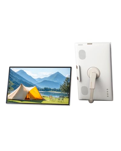 25 Inch Portable TV - Smart Touch Screen with Google Play, Android 14, Qualcomm 8G RAM+128G Storage, 1080P Smart Handy TV with 8MP Camera and Battery