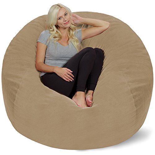 Chill Sack Bean Bag Chair - 5' Giant Memory Foam Lounge Chair with Soft Microfiber Cover – Cozy Furniture for Living Room, Dorm