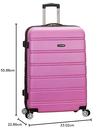 Rockland Melbourne Hardside Expandable Luggage with Spinner Wheels, 2TONEBLUE, 2 Piece (20/28)