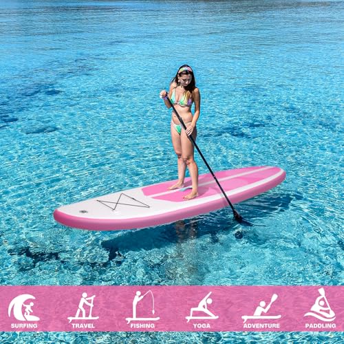 Tuxedo Sailor Inflatable Stand Up Paddle Board with Complete Accessories for Surfing and Traveling