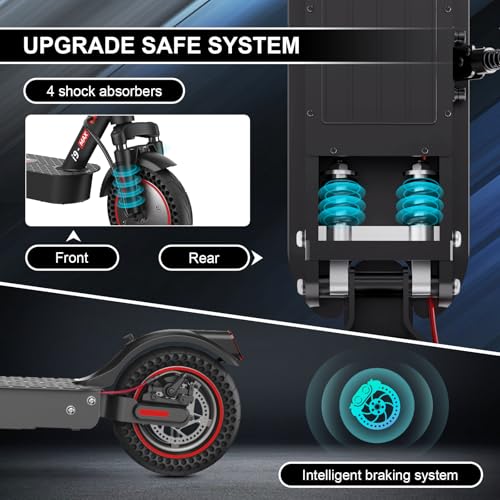 iScooter Electric Scooter for Adults & Teens, 25/19/18 Miles Long Range, 21/20/19 Mph Top Speed, 500W Peak Motor