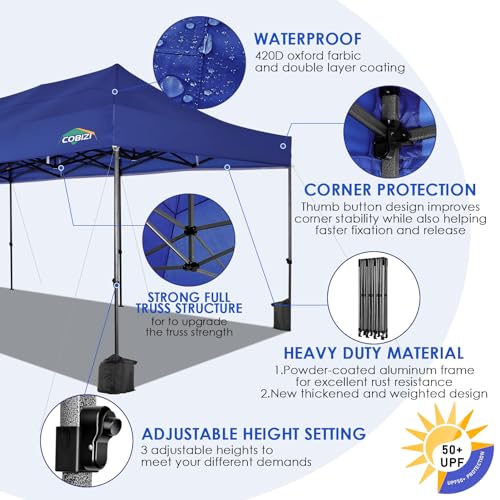 COBIZI 13x26 Pop Up Tent 13x26 Canopy with Sidewalls Heavy Duty Canopy Party Tent for Parties