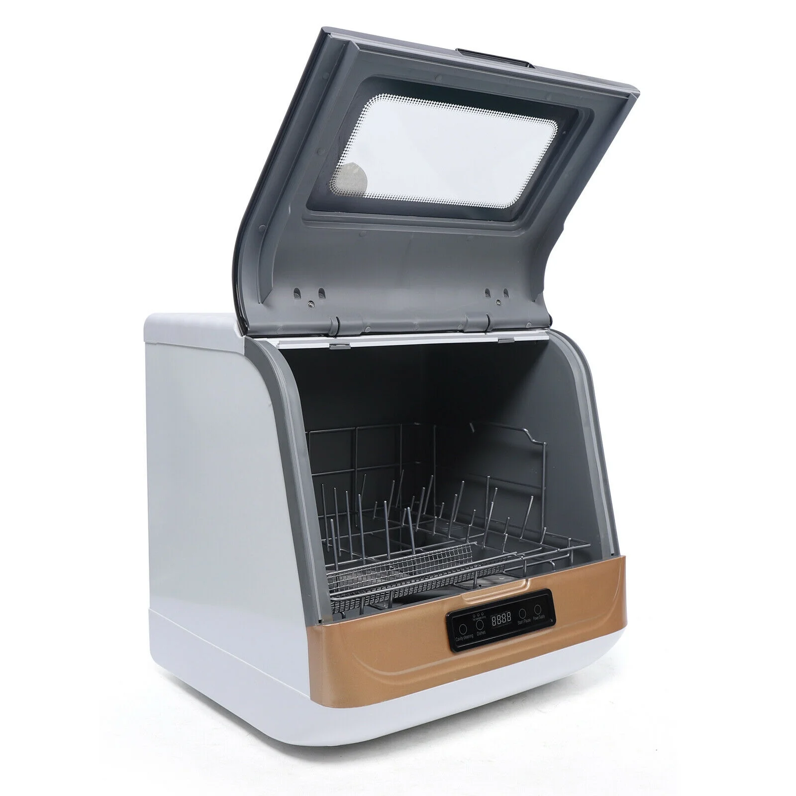TFCFL Portable Countertop Dishwasher 4 Washing Program Spray Wash with Drying Function