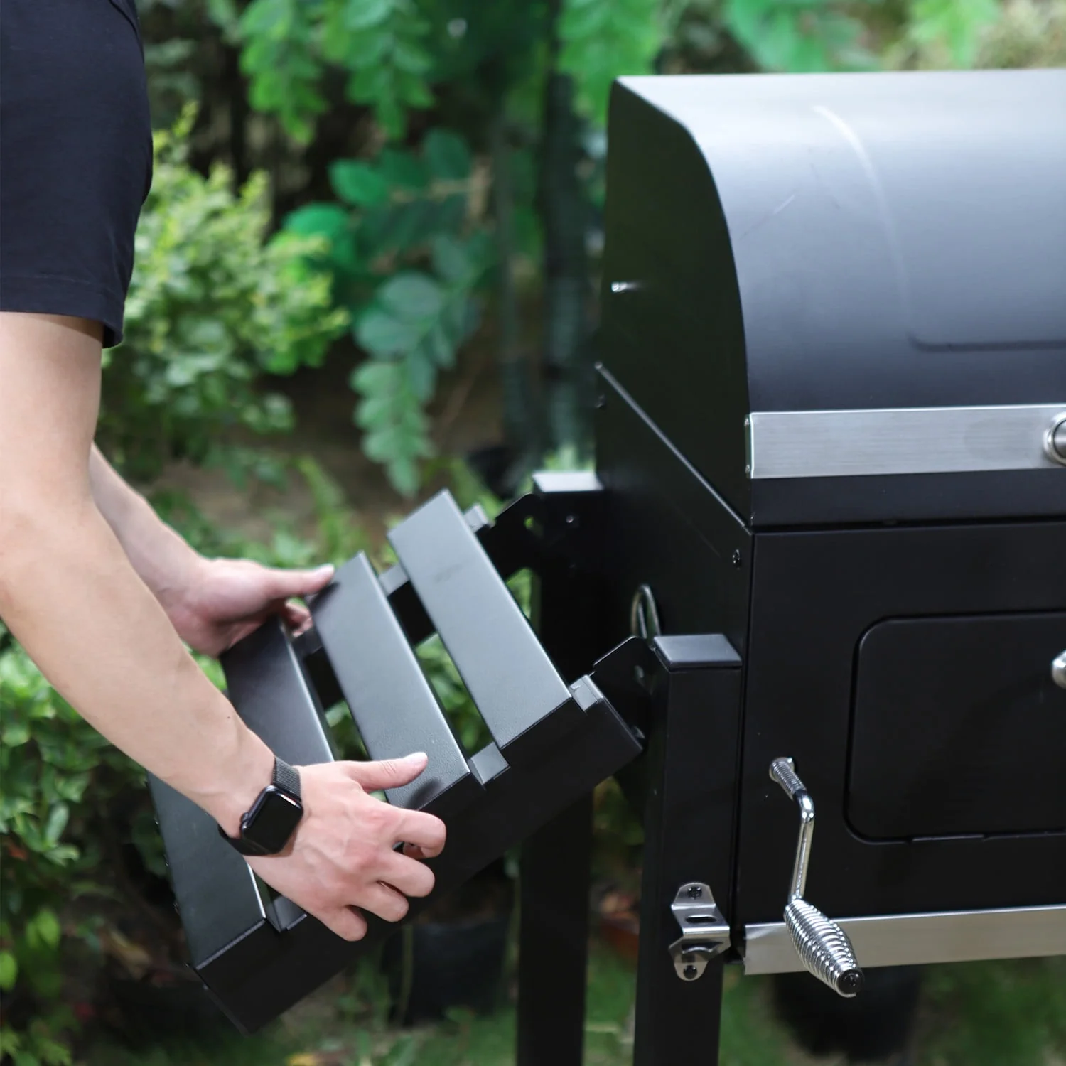 MF Studio 34'' Charcoal Grill Extra Large Portable BBQ  Grill, Black