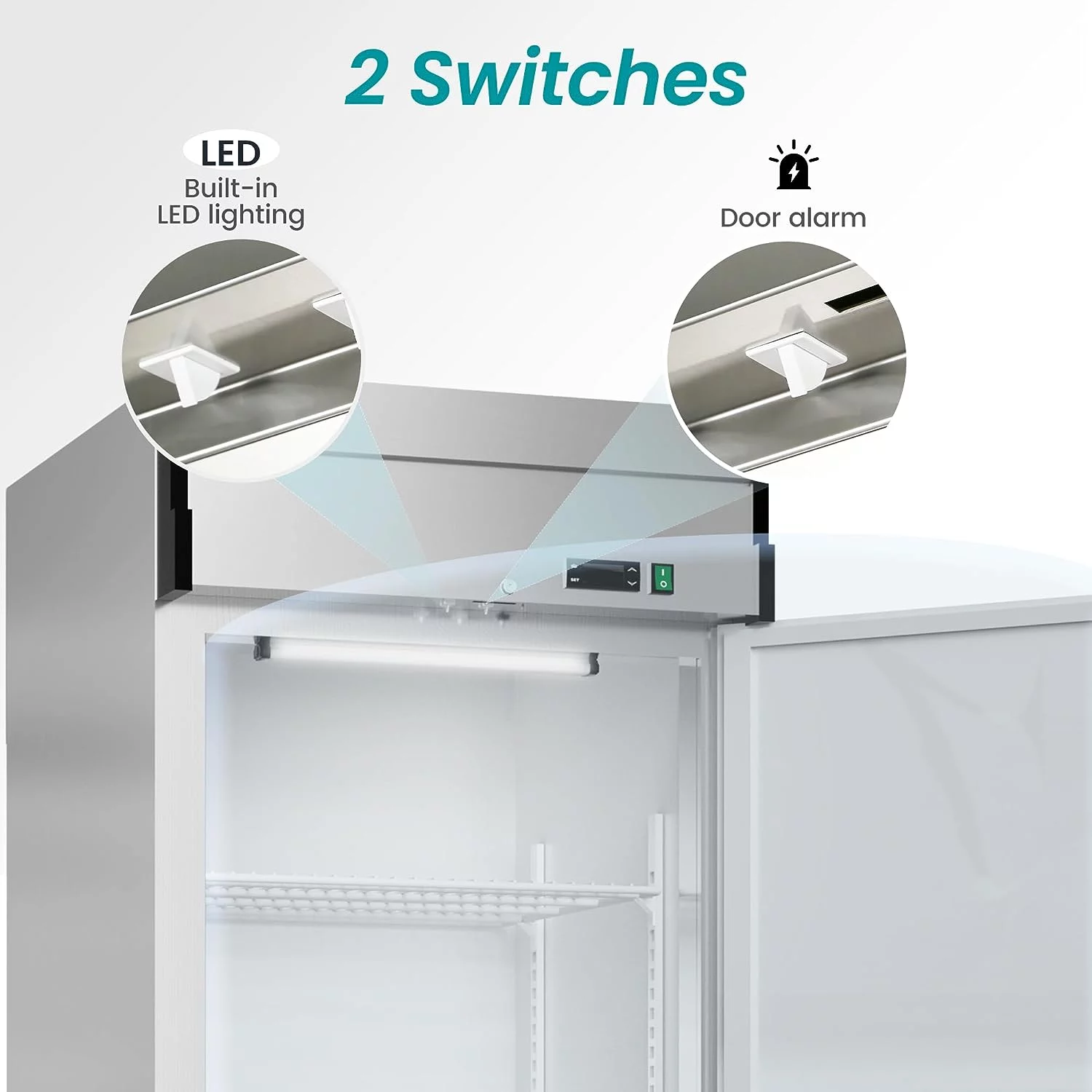 Hoccot Commercial Freezer 27" W 23 Cu. Ft Single Door Stainless Steel Reach-In Upright Freezer -10℉-10℉ Kitchen Restaurant