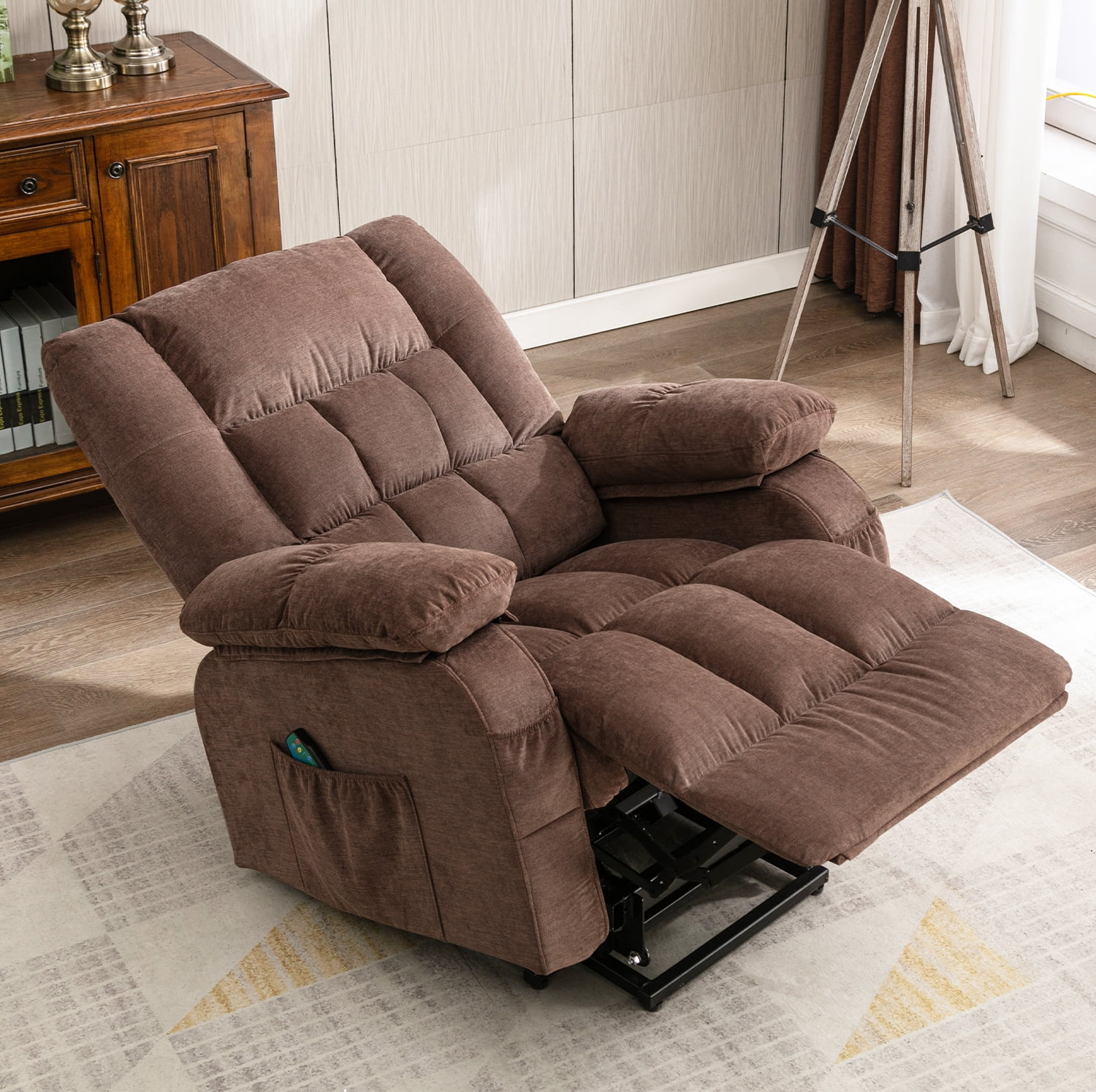 JONPONY Power Lift Recliner Chair Recliners for Elderly with Heat and Massage Recliner Chair for Living Room with Infinite Position and Side Pocket