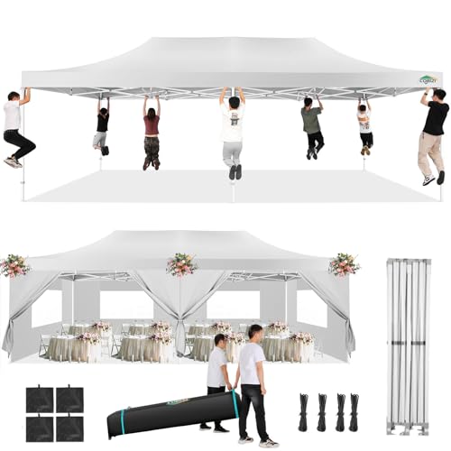 COBIZI 13x26 Pop Up Tent 13x26 Canopy with Sidewalls Heavy Duty Canopy Party Tent for Parties