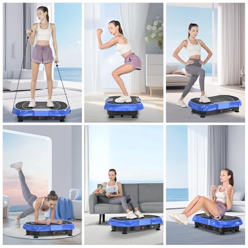 Vibration Plate Exercise Machine for Weight Loss – 100-Speed Platform with Bluetooth Speaker, Remote & Bands