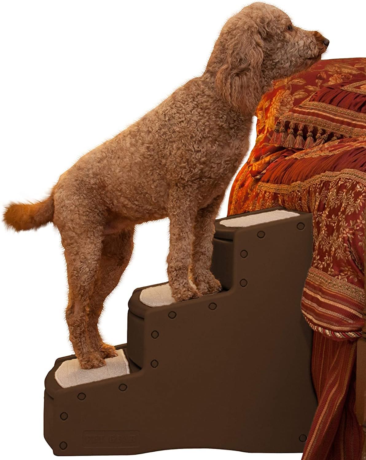 Pet Gear Easy Step III Extra Wide Pet Stairs, 3 Step for Dogs/Cats up to 200 pounds, Removable/Washable Carpet