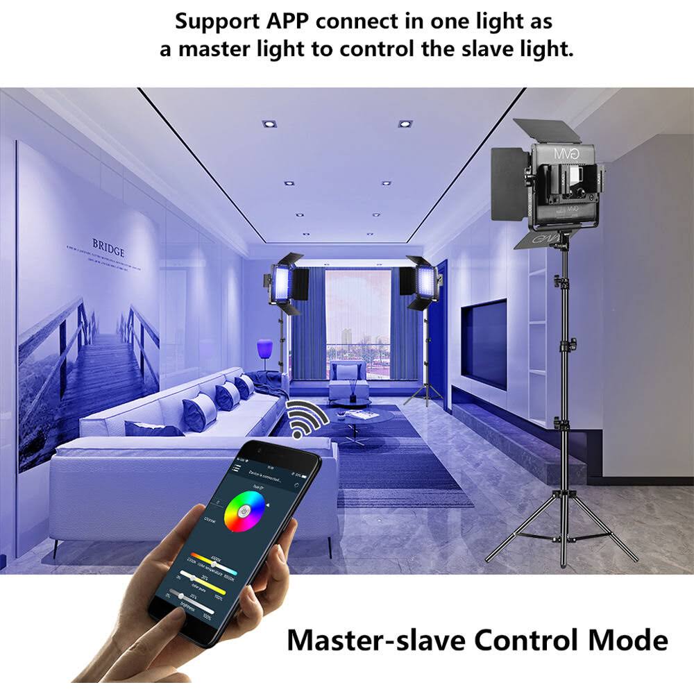 GVM RGB LED Video Lighting Kit, 800D Studio Video Lights with App Control, Video Lighting Kit for Youtube Photography Lighting,