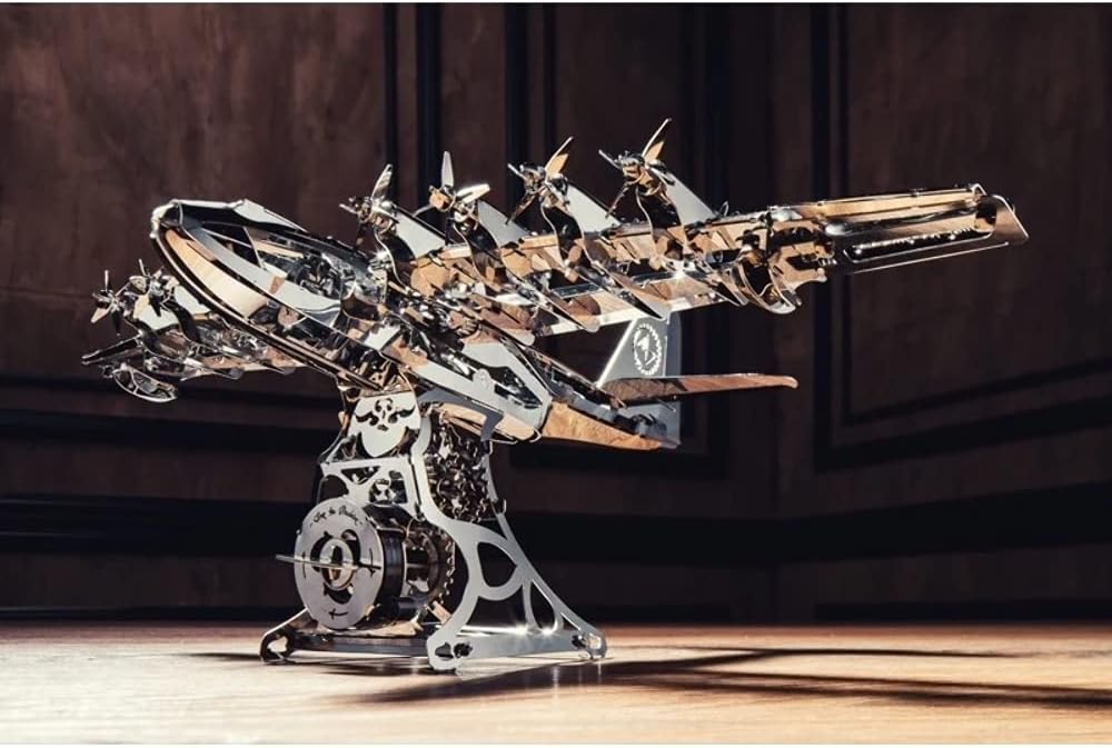 Model Airplane Kit with Tool kit- DIY Scale Model - 3D Model kit Heavenly Hercules - Moving Wind-Up Airplane Model | 3D Puzzle for Adults