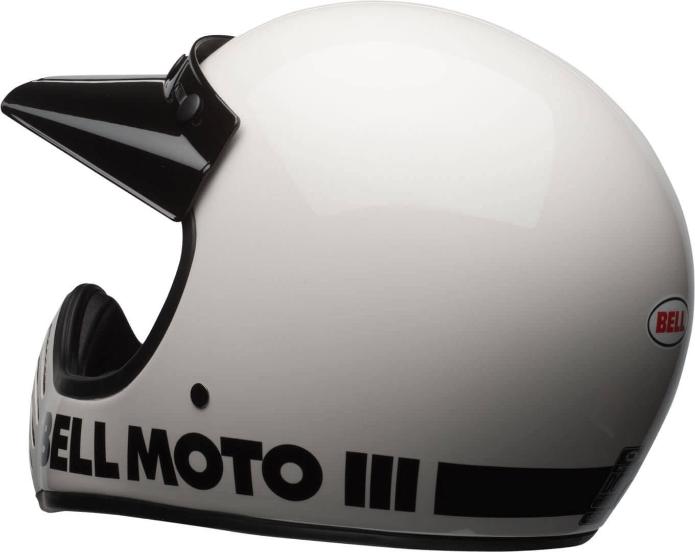 Bell Moto-3 Classic Motocross Helmet, White, Size M