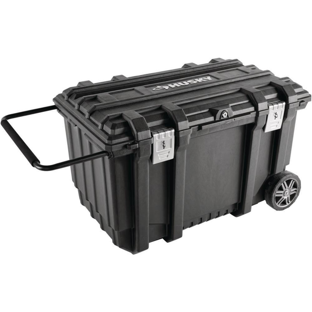 Husky 209261 37 in. Mobile Job Box Utility Cart Black