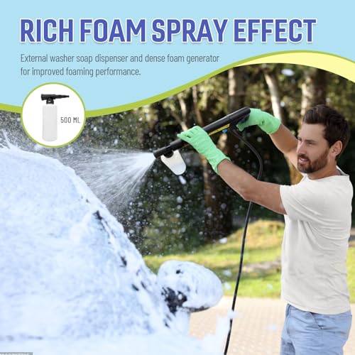 Electric Pressure Washer 4800PSI-Max 2.9GPM Power Washer with 25 Feet Hose,16.4 Feet Power Cord, Car Wash Machine Blue Ideal Cleaning for Garden