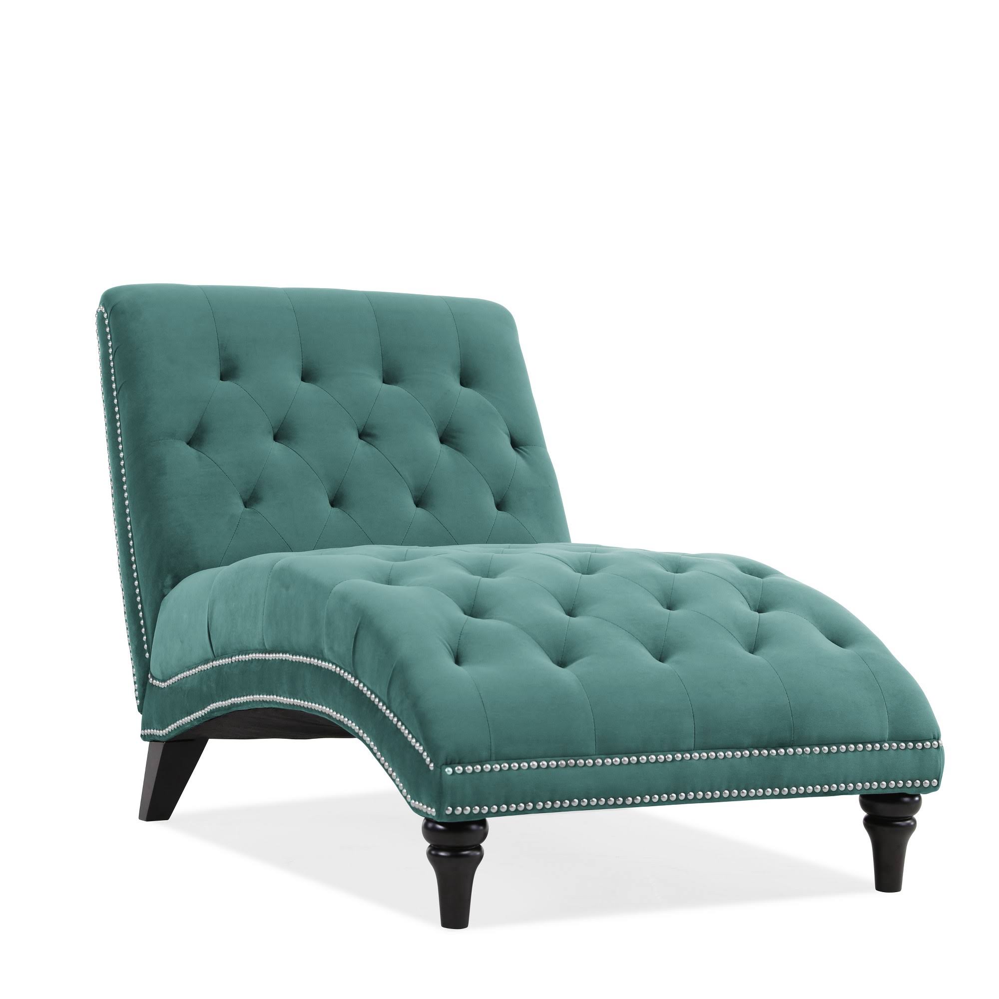 Cara Snuggler Chaise - Turquoise Blue - Handy Living