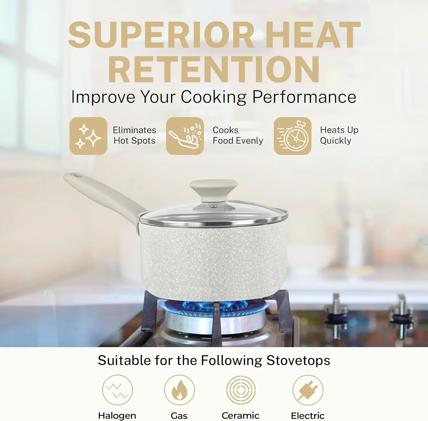 Granitestone Pots and Pans Set Desert 20 Pc Cookware Set Pots and Pans Set - Radiant Selections