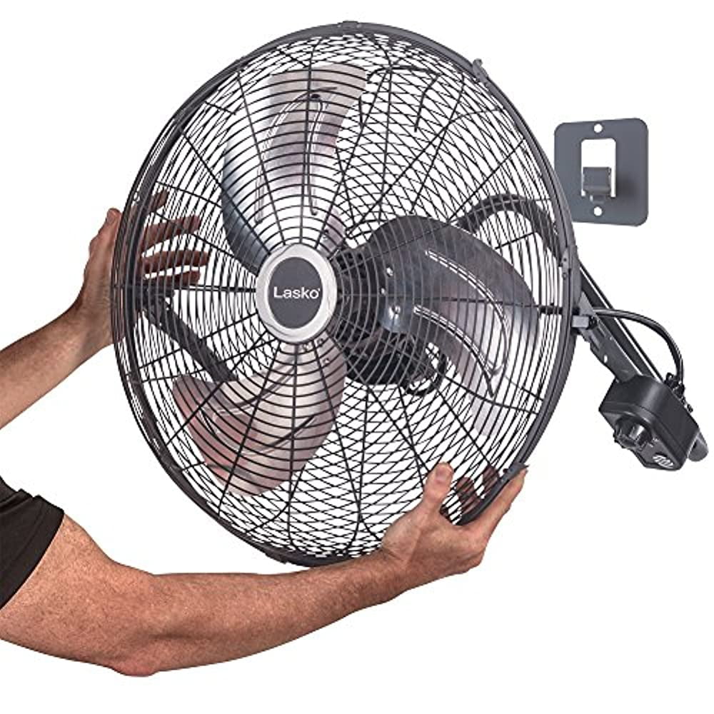 Lasko 20 High Velocity Floor Fan, Wall Mount Option and Remote, 22 H, Black, H20685, New