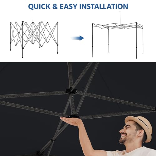 Yaheetech Heavy Duty Pop Up Canopy Tent, 10x20 Commercial Instant Shelter Tent for Wedding, Parties, Adjustable Outdoor Canopy with Wheeled Carry Bag