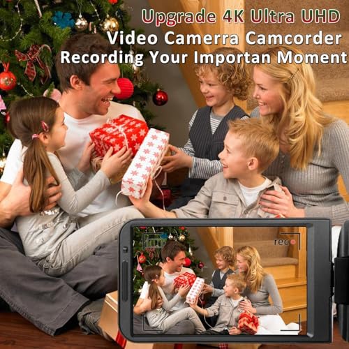 Upgrade 4K UHD Video Camera Camcorder with Mic
