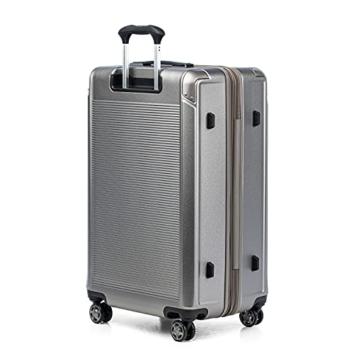 Travelpro Platinum Elite Hardside Expandable Carry on Luggage, 8 Wheel Spinner, TSA Lock, Hard Shell Polycarbonate Suitcase, Metallic Sand