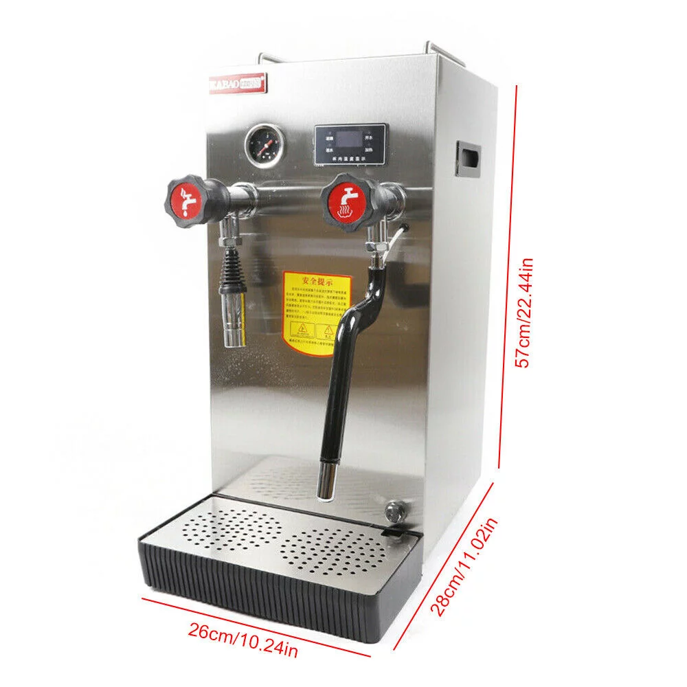 Miumaeov Commercial Milk Frother Electric Multi-Purpose Full-Automatic Boiling Water Frothing Machine with Lcd Display for Coffee Shop Dessert Shop