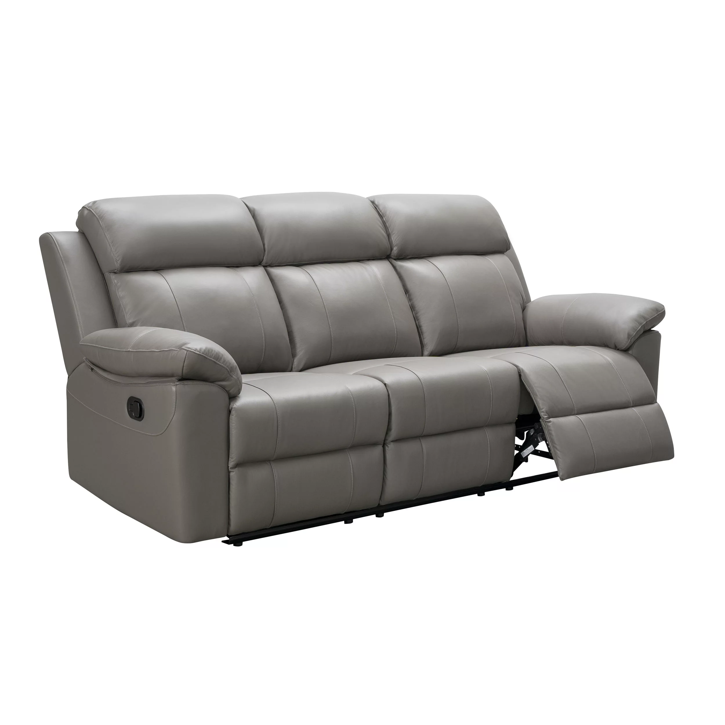 Devon & Claire Ryan Top Grain Leather Reclining Sofa Set, Gray