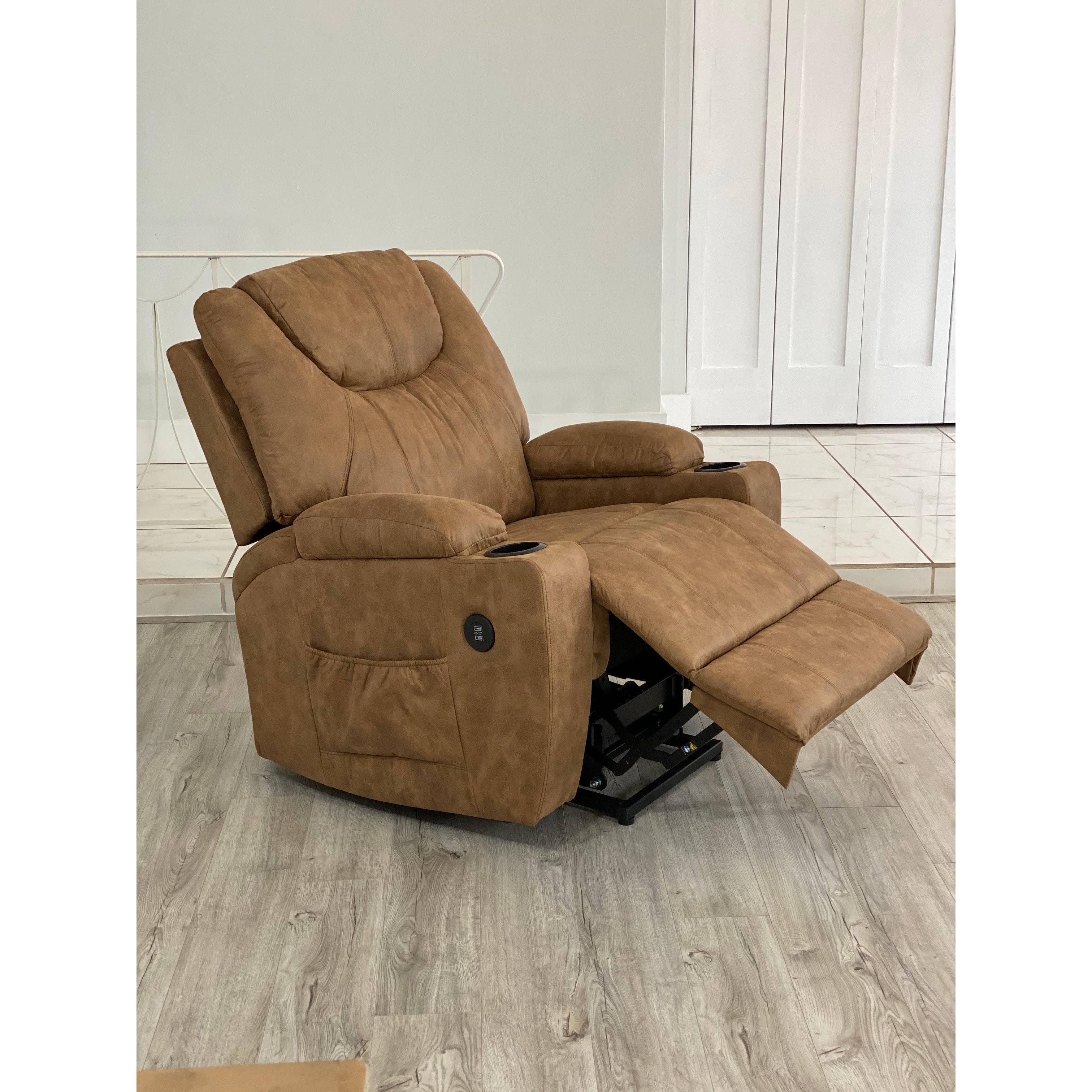 Lifesmart Power Lift Chair - Gray - Brown