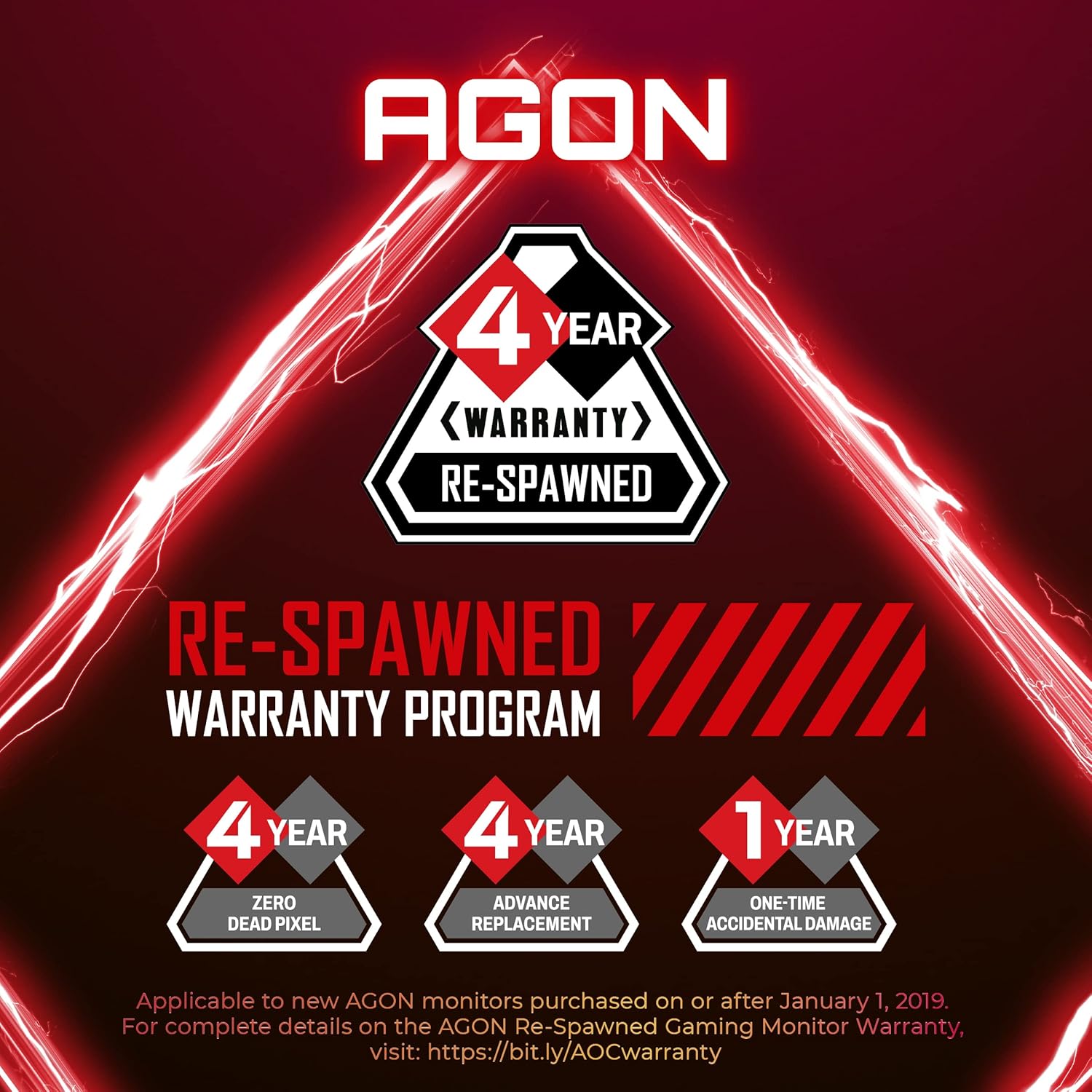 AOC AGON Curved Gaming Monitor 49" (AG493UCX), Dual QHD 5120x1440 @ 120Hz, VA Panel, 1ms Adaptive-Sync, 121% sRGB, Height Adjustable