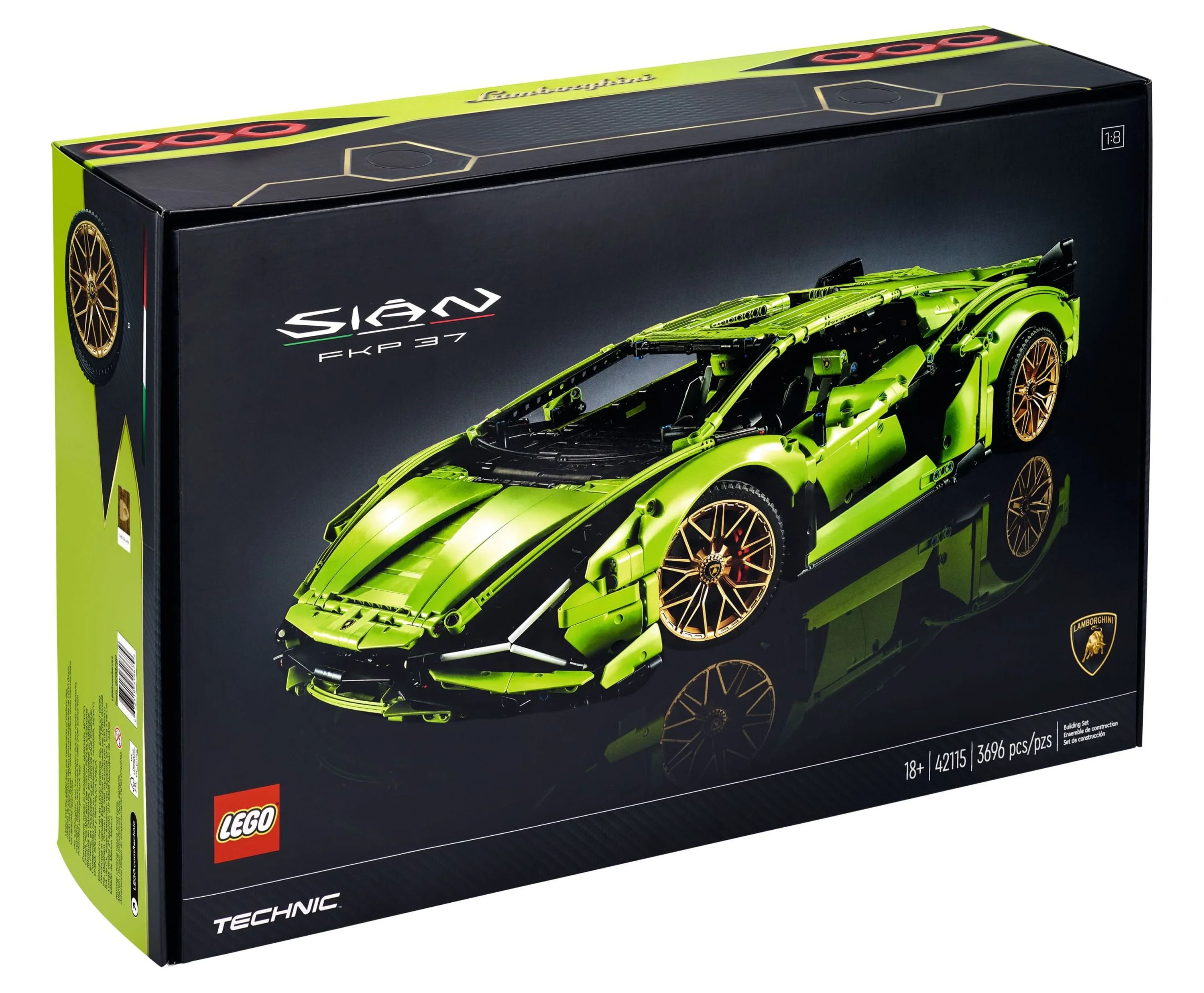 LEGO Technic Lamborghini Sián FKP 37 42115 Building Set - Classic Super Car Model Kit, Exotic Eye-Catching Display, Home or Office Décor