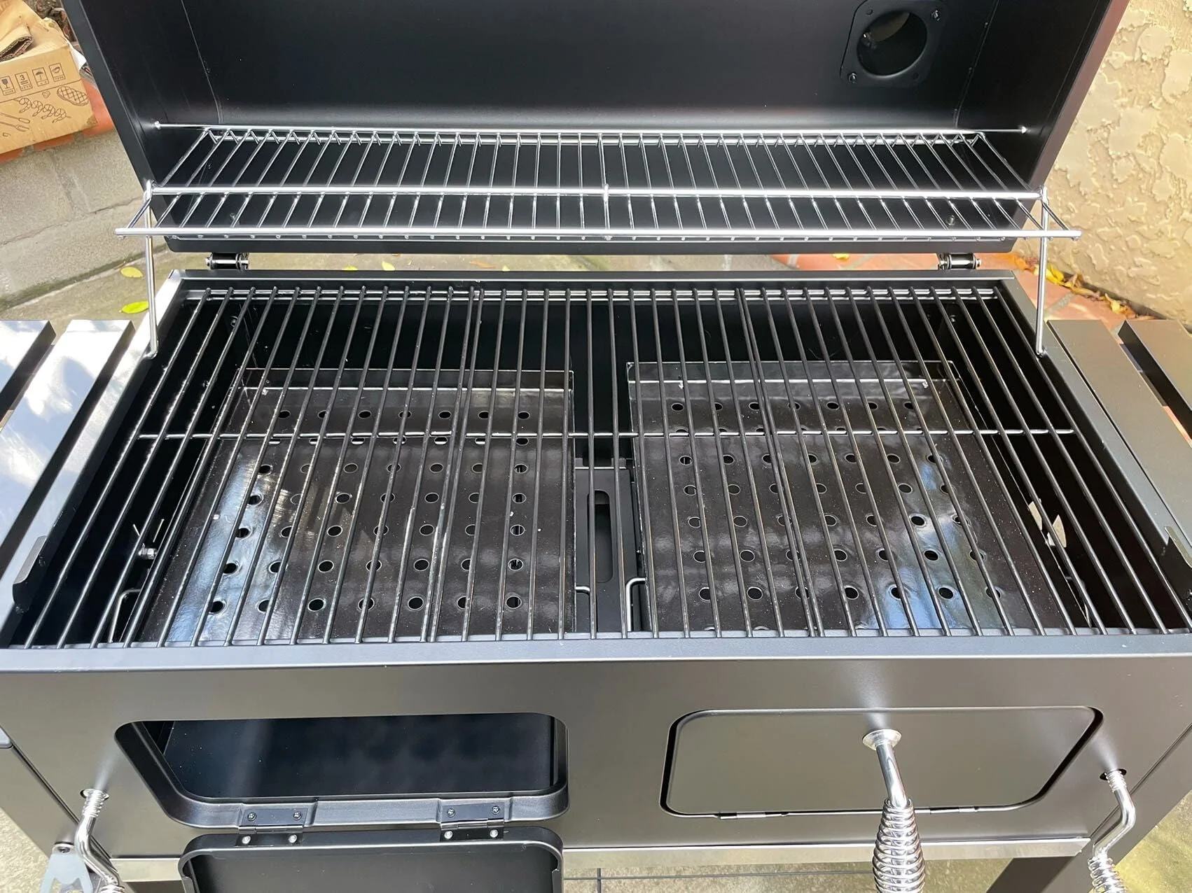 MF Studio 34'' Charcoal Grill Extra Large Portable BBQ  Grill, Black