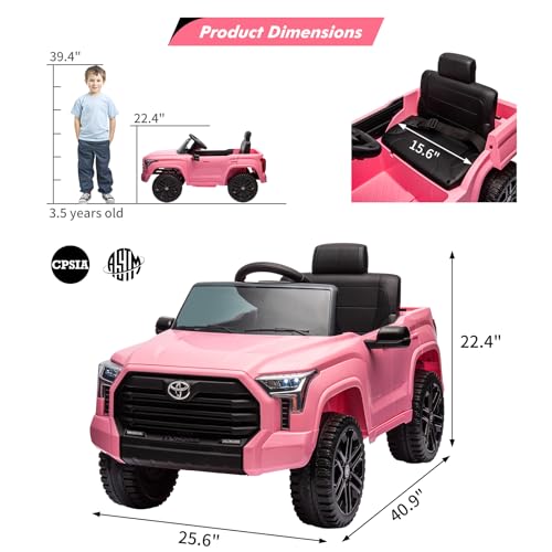 IDEALHOUSE Electric Car for Kids, 12v Ride on Truck Car, Ride-on Toys for Boys/Girls, Off-Road Kids Pickup Car with Remote Control, Spring Suspension