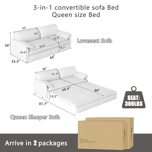 70.1" Futon Sofa Bed Queen Size, Pull Out Bed, 3-in-1 Convertible Sleeper Sofa with 2 Soft Pillows, Modern Velvet Futon Couch for Living Room
