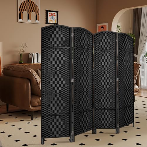 Room Divider, Room Dividers and Folding Privacy Screens, 16in Privacy Screen, 6 Panel Temporary Wall Partitions, 6ft Space Separation Panel Screen
