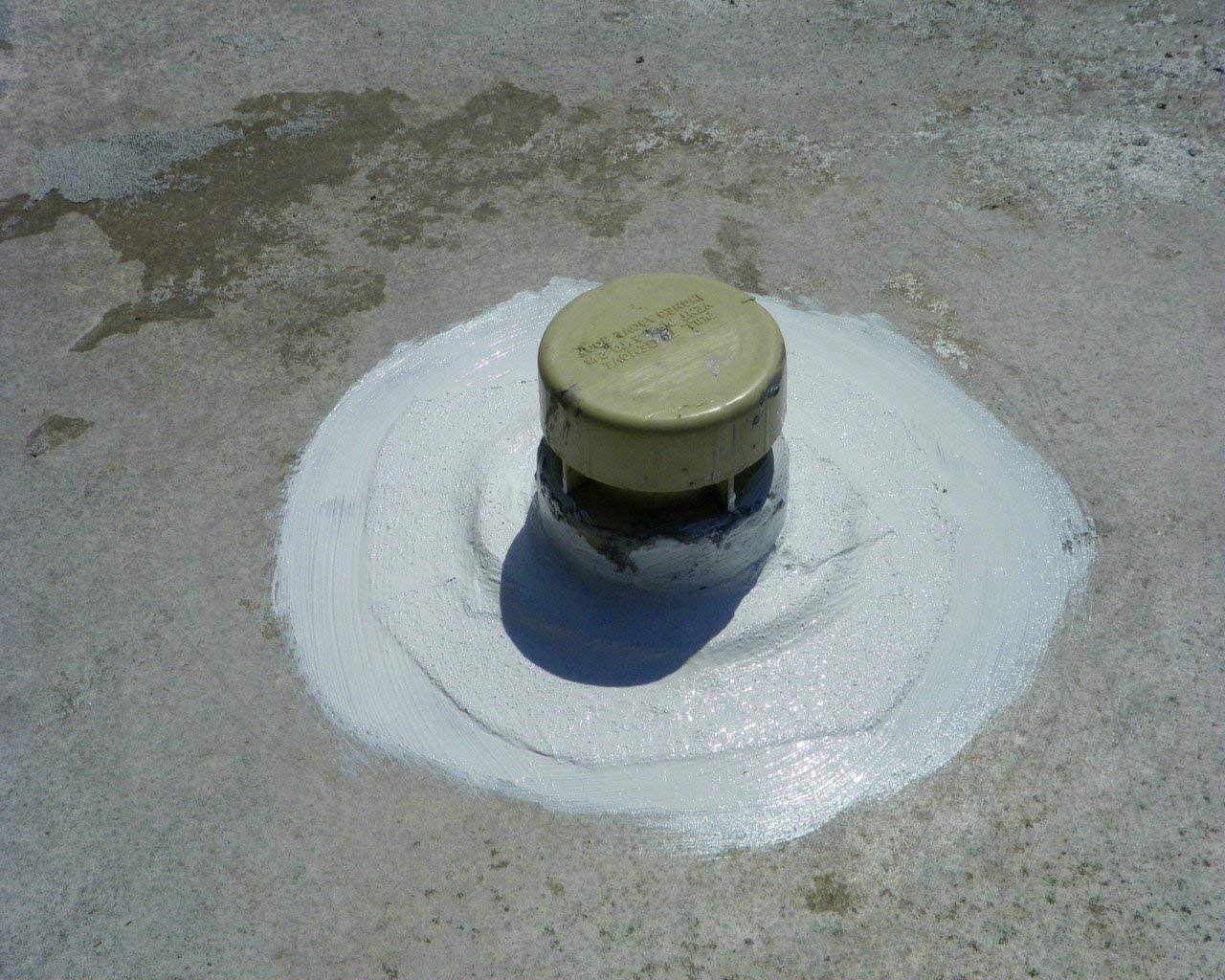 Liquid Rubber RV Roof Coating - Solar Reflective Sealant - Waterproof - Easy to Apply - Brilliant White, 5 Gallon