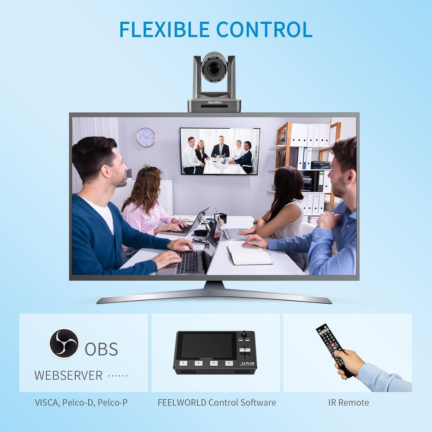 FEELWORLD POE20X Simultaneous 3G SDI HDMI IP PTZ Camera 20X Optical Zoom Support PoE Full HD 1080P 60fps for Church Live Streaming Conference