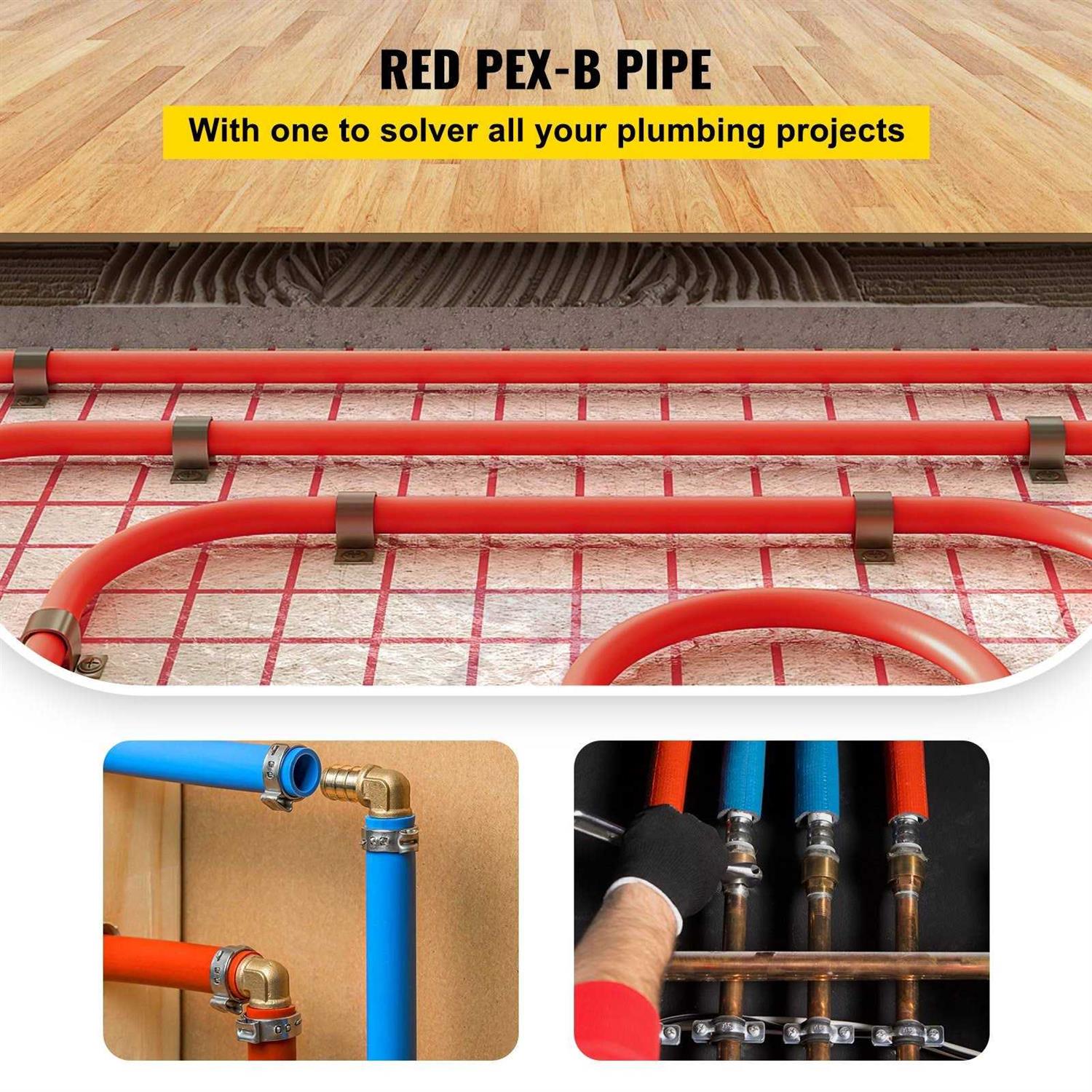 VEVOR PEX Pipe 1 inch x 500 ft PEX Tubing Non Oxygen Barrier PEX-B Pipe - Shop Hardware Tools Online Store