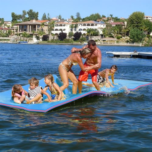 Oversized Lily Pad Floating Mat, 3 Layer 7'/9'/12'/18' Floating Water Mat,Ocean, Beach, River, Pool, Floating Mat for Water Recreation and Relaxing