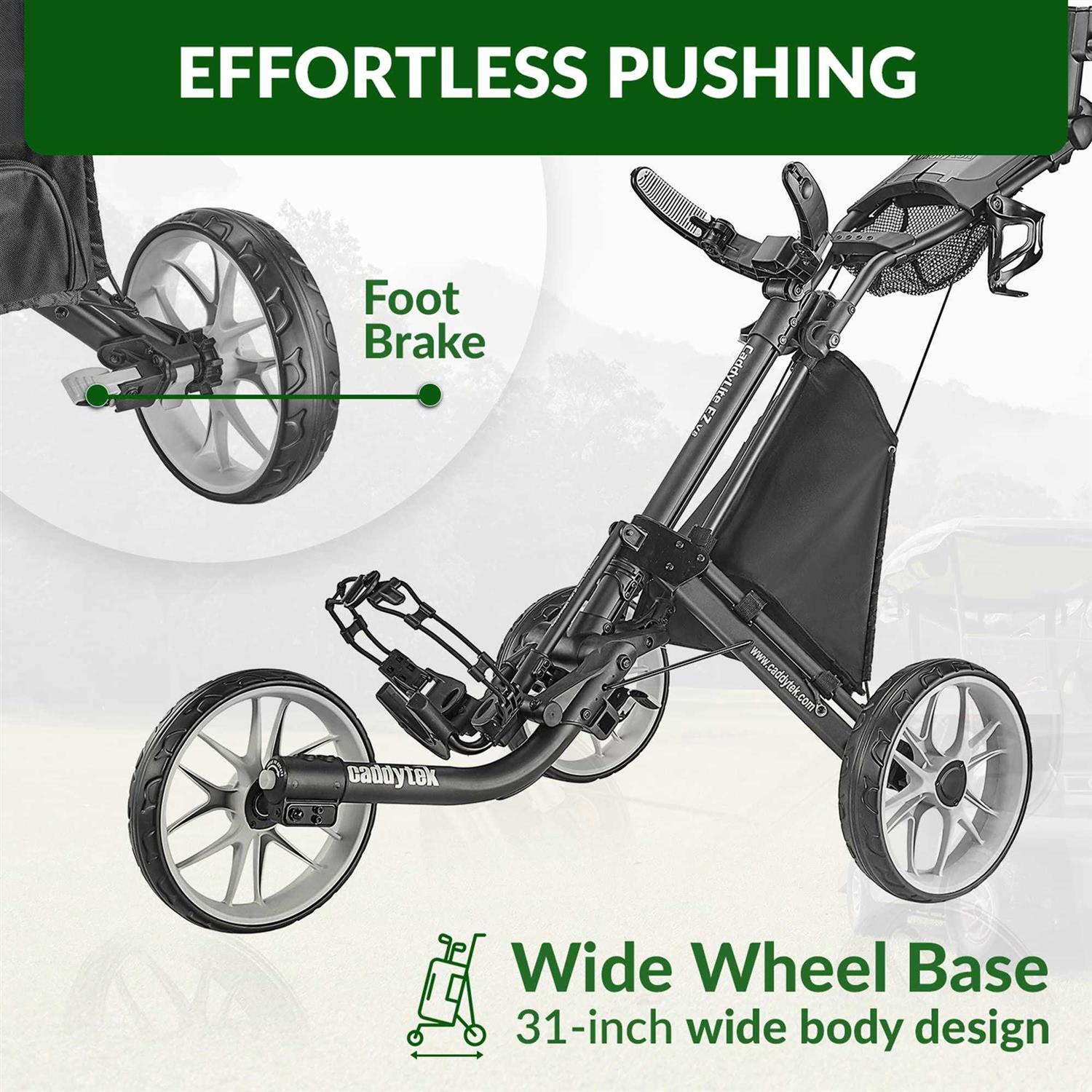 CaddyTek CaddyLite EZ Version 8 3 Wheel Golf Push Cart - Sports Supplies Online Store