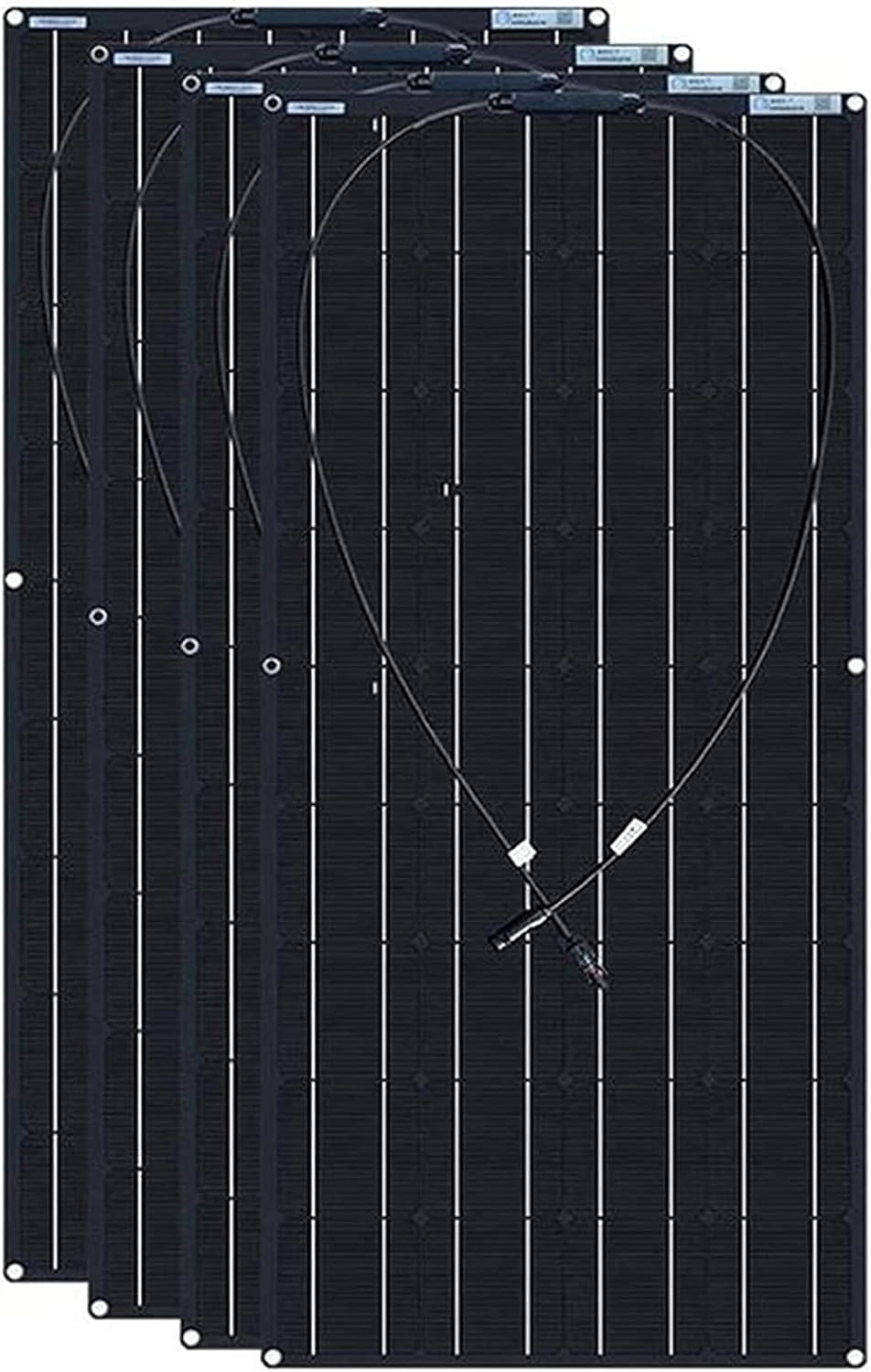 600W Solar Panels 2X300 Watt Solar Panel ETFE High-Efficiency Solar Modules for Off-Grid Applications Such as Camping Caravans(Black600W)