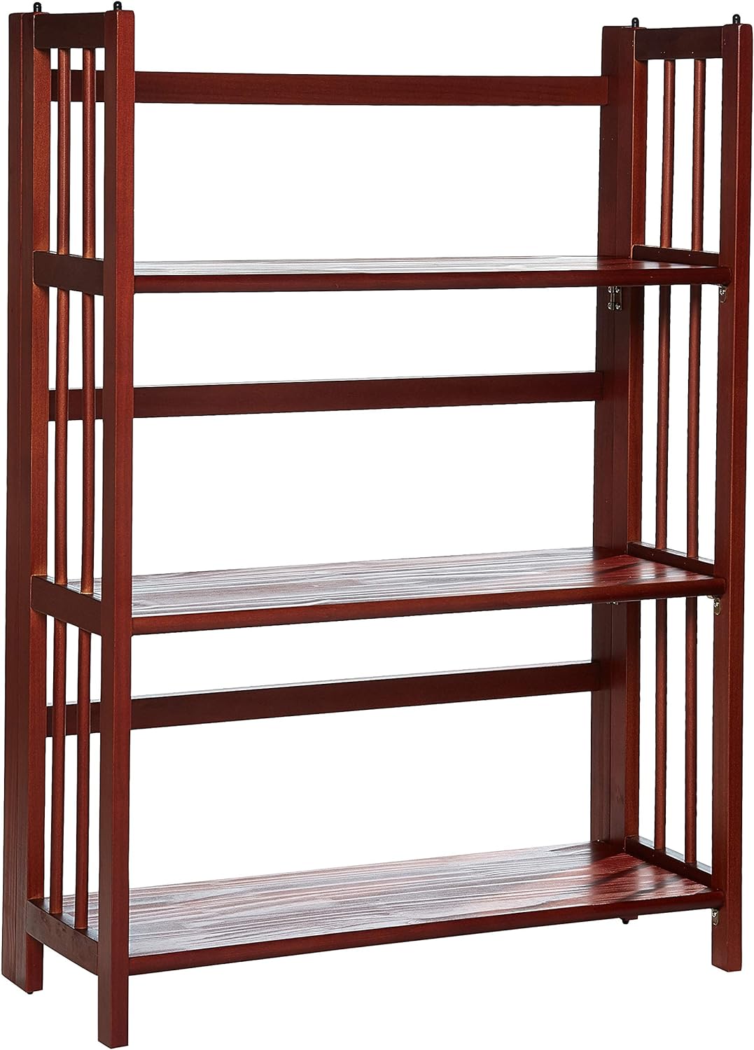 Casual Home 3-Shelf Folding Stackable Bookcase (27.5 Wide)-Natural