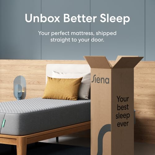Siena 10” Queen Gel Memory Foam Mattress - Medium Firm - 180 Night Trial - Premium Pressure-Relieving Layers - 10 Year Warranty - Mattress in a Box
